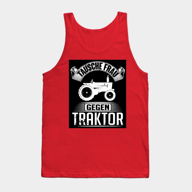 Tausche frau gegen traktor (black) Tank Top by nektarinchen